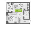 2-к. квартира, 40,9&nbsp;м²