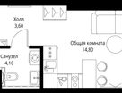 Студия, 22&nbsp;м²