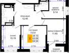 3-комнатная квартира, 64&nbsp;м²