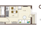 Студия, 25,7&nbsp;м²