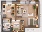 1-к. квартира, 33,1 м²