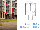 1-к. квартира, 39,1&nbsp;м²