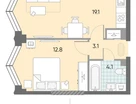 1-к. квартира, 39&nbsp;м²