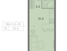 Студия, 22&nbsp;м²