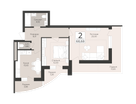 2-к. квартира, 68&nbsp;м²