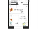 Студия, 23&nbsp;м²