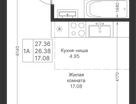 Студия, 27&nbsp;м²