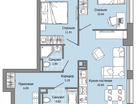 3-к. квартира, 62&nbsp;м²