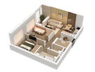 2-к. квартира, 54 м²