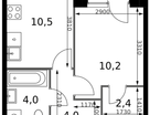 1-к. квартира, 32 м²