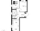3-к. квартира, 68&nbsp;м²