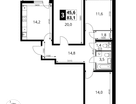 3-к. квартира, 83&nbsp;м²