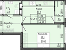 1-к. квартира, 44,9&nbsp;м²