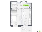 Студия, 41 м²