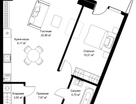 1-к. квартира, 63 м²