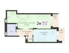 2-к. квартира, 51&nbsp;м²