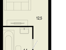 1-к. квартира, 24 м²