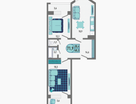 2-к. квартира, 71,9&nbsp;м²
