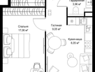 1-к. квартира, 49&nbsp;м²