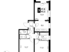 3-к. квартира, 63&nbsp;м²
