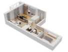 2-к. квартира, 56&nbsp;м²