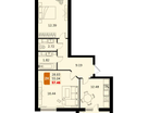 2-к. квартира, 57&nbsp;м²