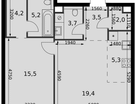2-к. квартира, 58&nbsp;м²