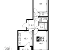 2-к. квартира, 59&nbsp;м²