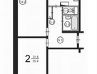 2-к. квартира, 58&nbsp;м²