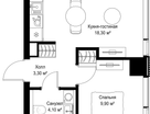 1-к. квартира, 35&nbsp;м²