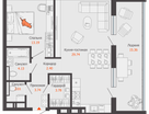 2-к. квартира, 67 м²