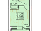 Студия, 27,8&nbsp;м²