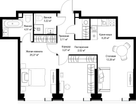 2-к. квартира, 59 м²