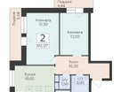 2-к. квартира, 60&nbsp;м²
