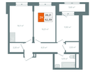 2-к. квартира, 66&nbsp;м²