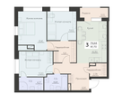3-к. квартира, 81&nbsp;м²