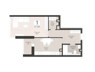 1-к. квартира, 47 м²