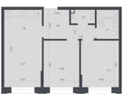 3-к. квартира, 53 м²