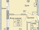 1-к. квартира, 41,4&nbsp;м²