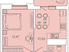 1-к. квартира, 33&nbsp;м²