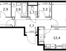 2-к. квартира, 58&nbsp;м²