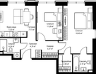 2-к. квартира, 63&nbsp;м²
