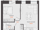 2-к. квартира, 42 м²