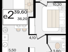 Студия, 39&nbsp;м²