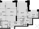 2-к. квартира, 59&nbsp;м²