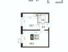 1-к. квартира, 36&nbsp;м²