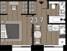 Студия, 23&nbsp;м²