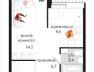 Студия, 32&nbsp;м²