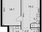 2-к. квартира, 46 м²