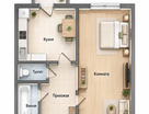 1-к. квартира, 38 м²